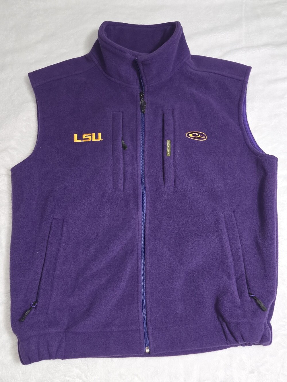 Drake Waterfowl LSU Tigers Windproof Layering Vest Men Size Large